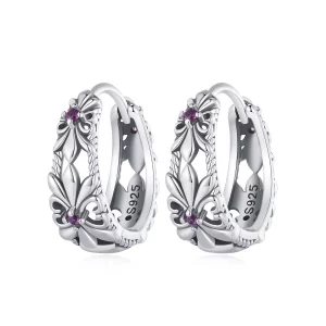 (afbeelding voor) Pandora-stijl Iris Vintage Hoepeloorbellen - SCE1649