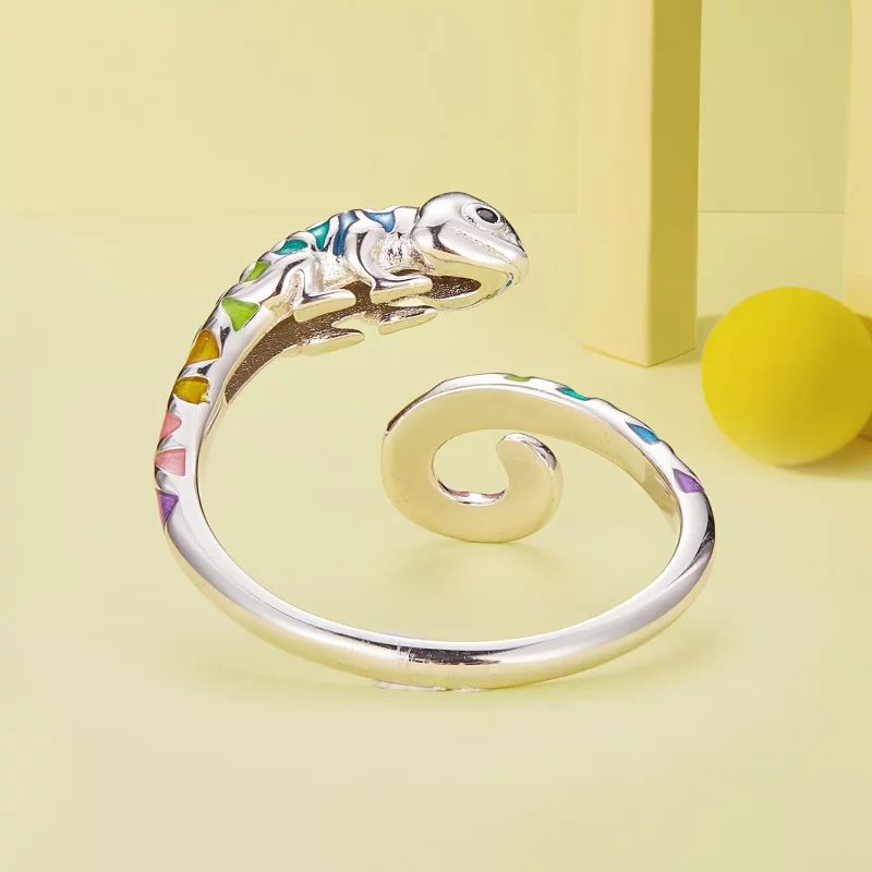 (afbeelding voor) Pandora Stijl Kameleon Open Ring - BSR475-E - Bekijken 4