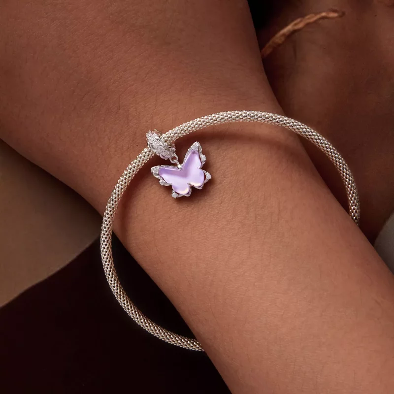 (afbeelding voor) Pandora-stijl Kant Vlinder Hanger - BSC925 - Bekijken 6