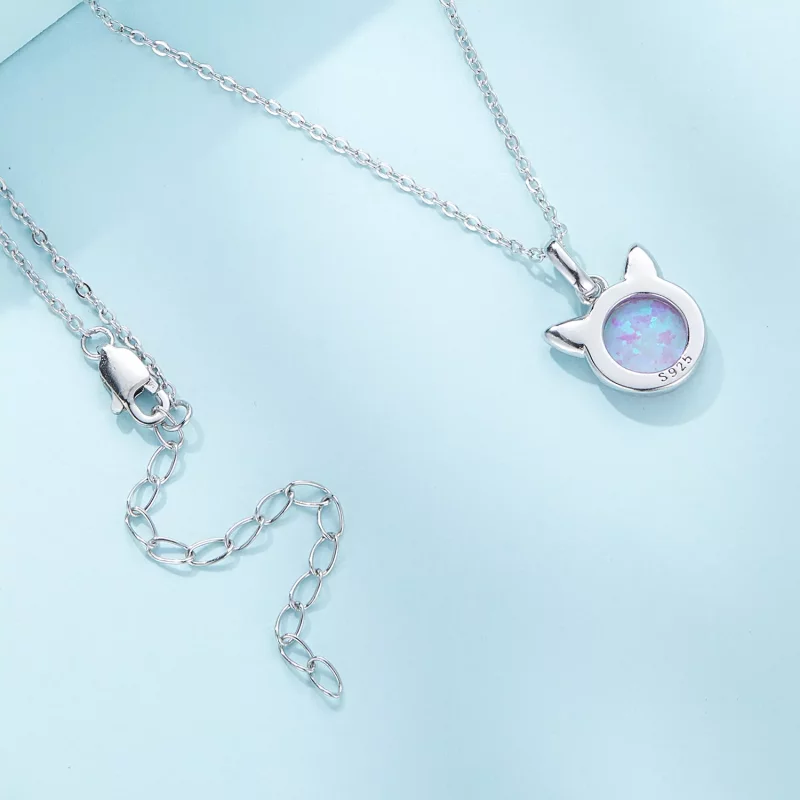 (afbeelding voor) Pandora Stijl Katten Opal Halsketting - SCN496 - Bekijken 4