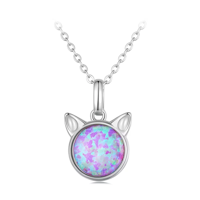 (afbeelding voor) Pandora Stijl Katten Opal Halsketting - SCN496 - Bekijken 9