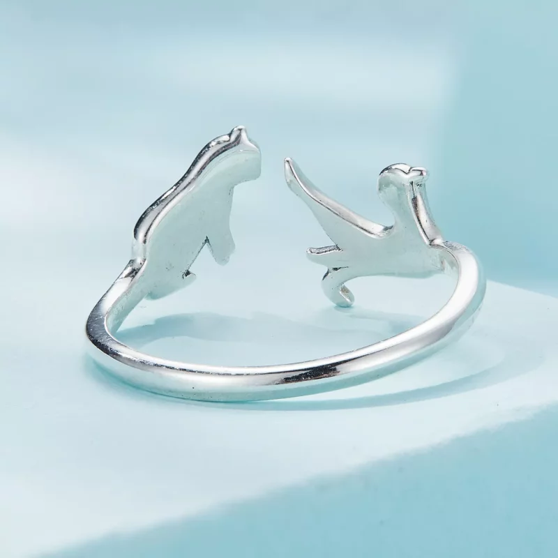 (afbeelding voor) Pandora-stijl katten open ring - SCR917 - Bekijken 4