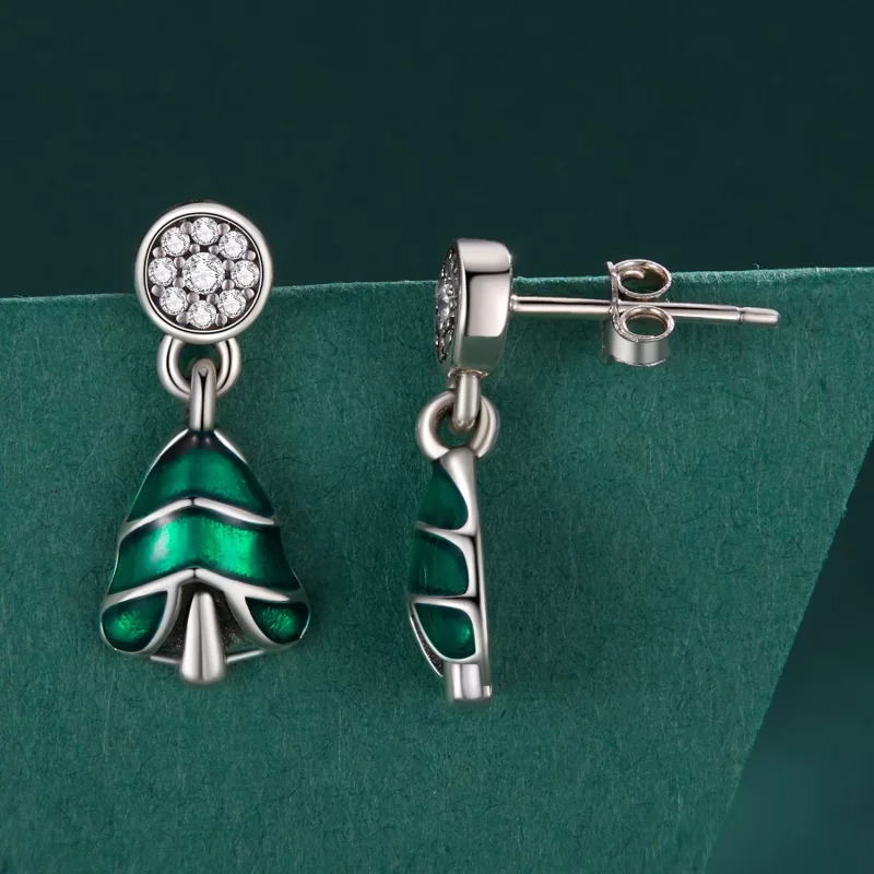 (afbeelding voor) Pandora stijl kerstboom oorbellen - BSE919 - Bekijken 3