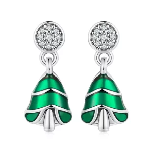 (afbeelding voor) Pandora stijl kerstboom oorbellen - BSE919