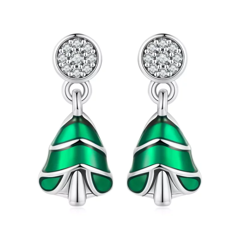 (afbeelding voor) Pandora stijl kerstboom oorbellen - BSE919