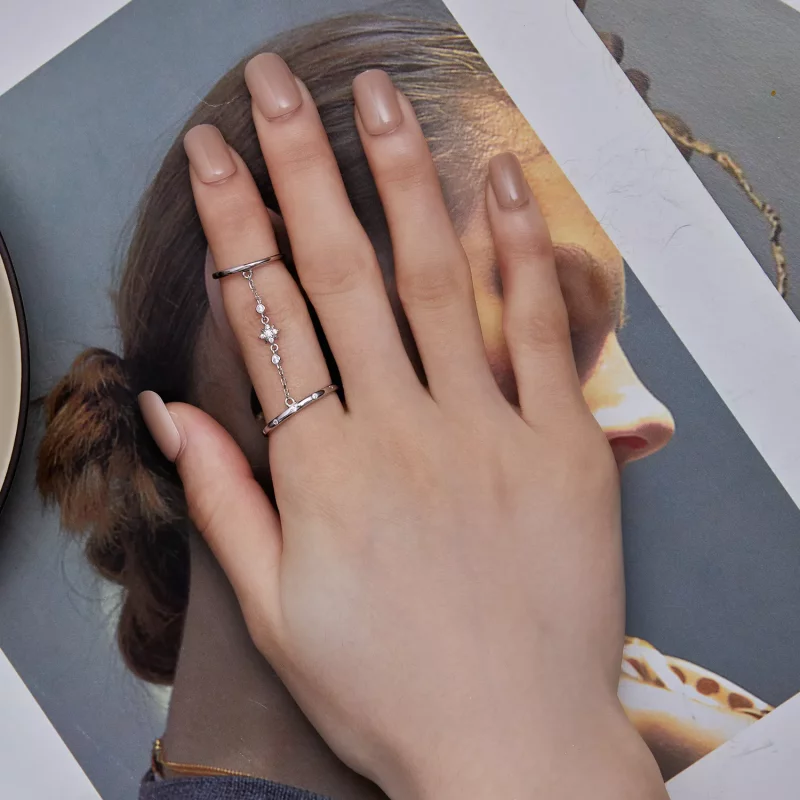 (afbeelding voor) Pandora Stijl Ketting Dubbele Ring Open Ring - BSR405 - Bekijken 6