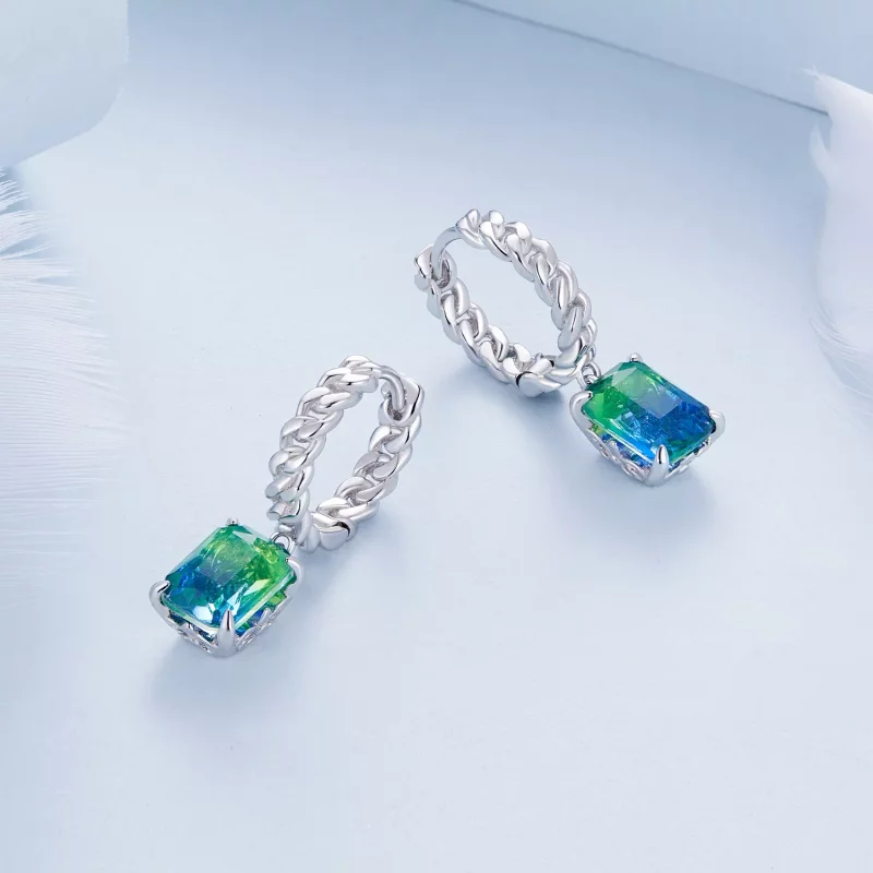 (afbeelding voor) Pandora-stijl Ketting Hoepel Oorbellen - BSE887 - Bekijken 3
