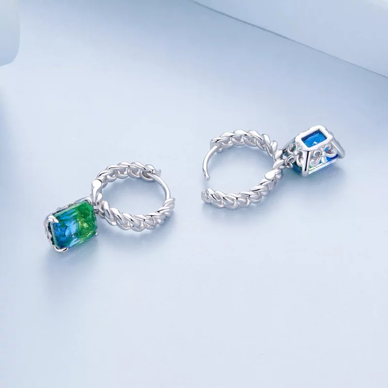 (afbeelding voor) Pandora-stijl Ketting Hoepel Oorbellen - BSE887 - Bekijken 4