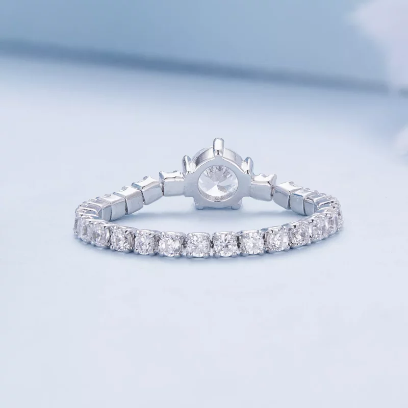 (afbeelding voor) Pandora Stijl Ketting Vijf Klauw Zirkonia Ring - BSR411 - Bekijken 4