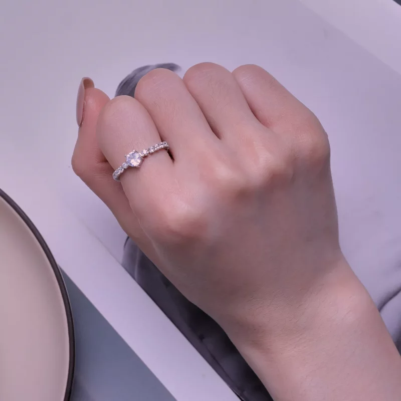 (afbeelding voor) Pandora Stijl Ketting Vijf Klauw Zirkonia Ring - BSR411 - Bekijken 7