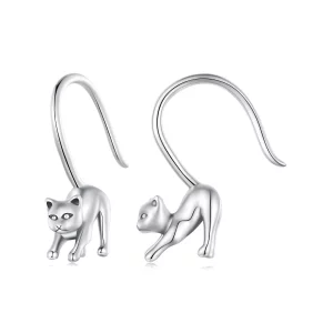 (afbeelding voor) Pandora Stijl Kitten Oorbellen Stud Oorbellen - SCE1618