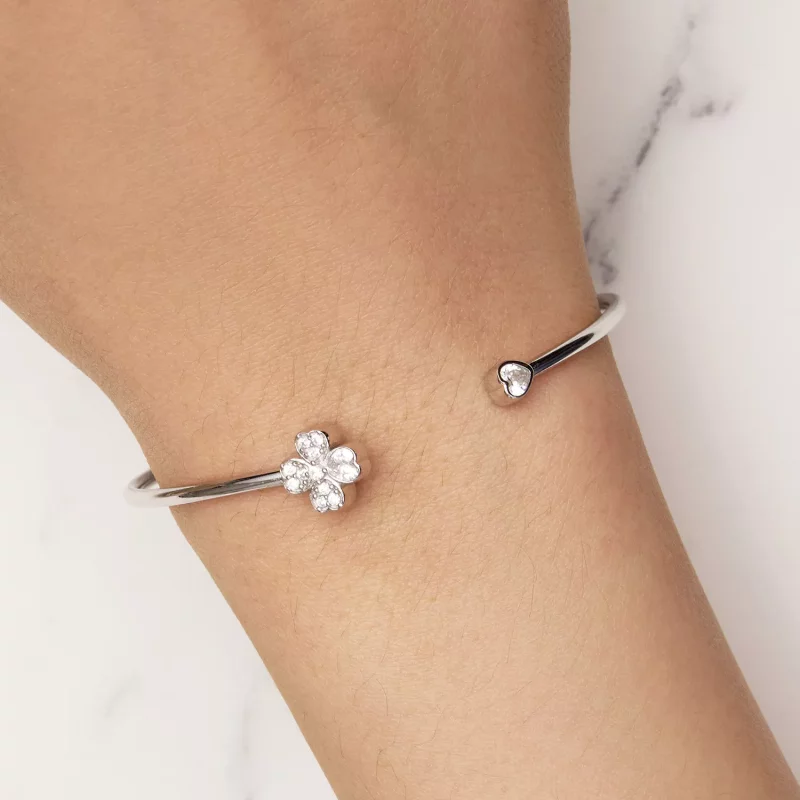 (afbeelding voor) Pandora Stijl Klavertje Vier Open Armband - BSB134 - Bekijken 6