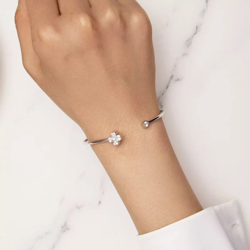 (afbeelding voor) Pandora Stijl Klavertje Vier Open Armband - BSB134 - Bekijken 8