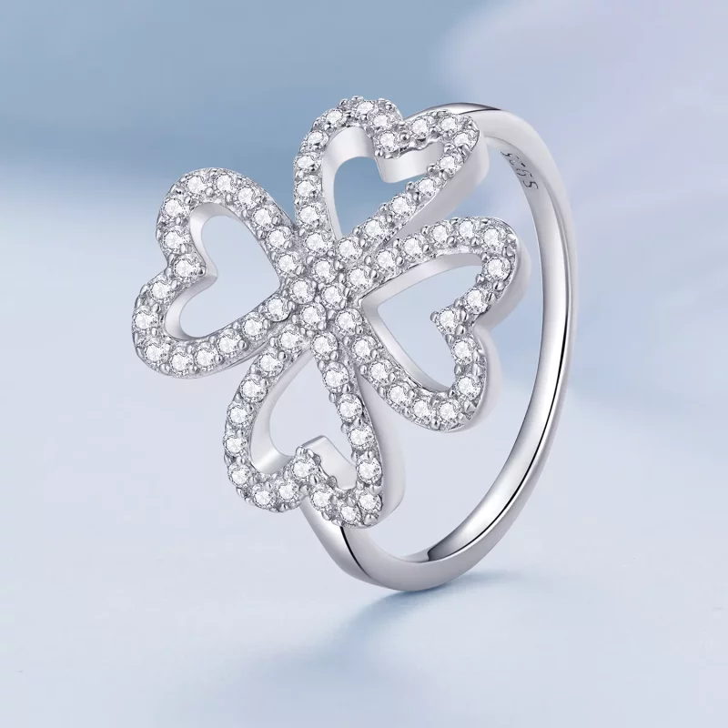 (afbeelding voor) Pandora-stijl klavertje vier ring - BSR399 - Bekijken 2