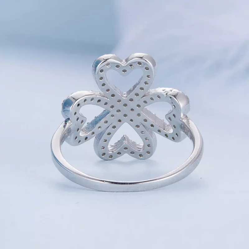 (afbeelding voor) Pandora-stijl klavertje vier ring - BSR399 - Bekijken 4