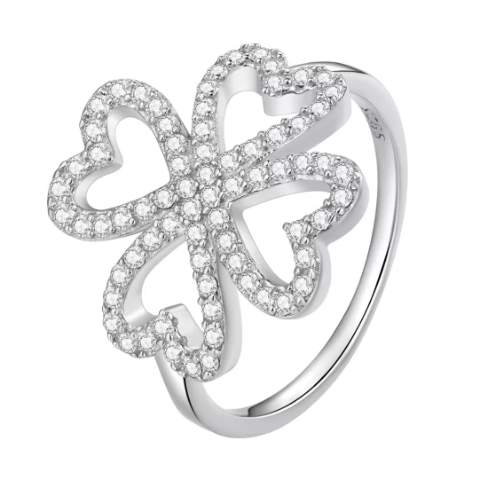 (afbeelding voor) Pandora-stijl klavertje vier ring - BSR399