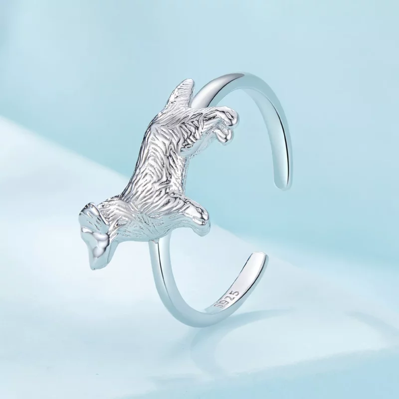 (afbeelding voor) Pandora-stijl Kleine Gouden Retriever Ring - SCR952 - Bekijken 2