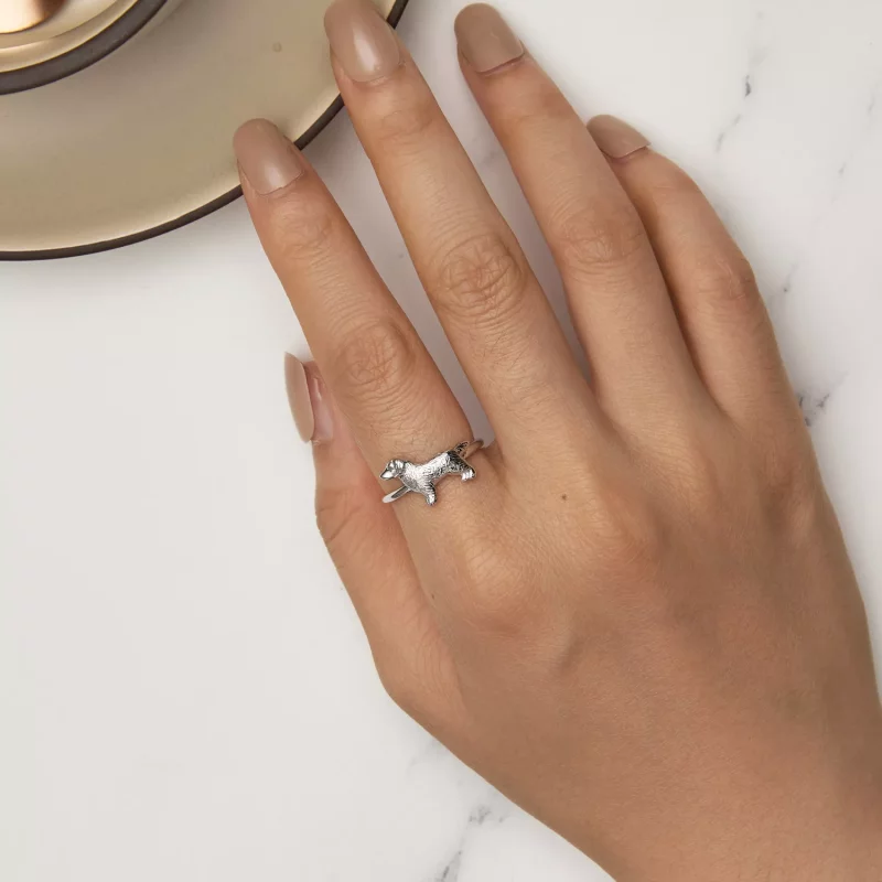 (afbeelding voor) Pandora-stijl Kleine Gouden Retriever Ring - SCR952 - Bekijken 5