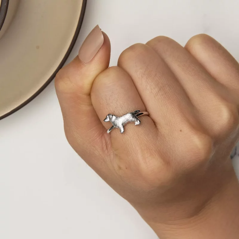 (afbeelding voor) Pandora-stijl Kleine Gouden Retriever Ring - SCR952 - Bekijken 6