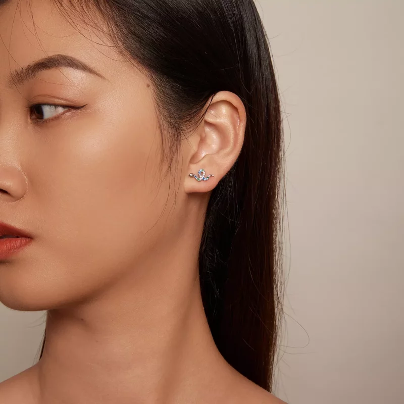 (afbeelding voor) Pandora-stijl Kleurrijke Slange Studs Oorbellen - SCE1633 - Bekijken 5