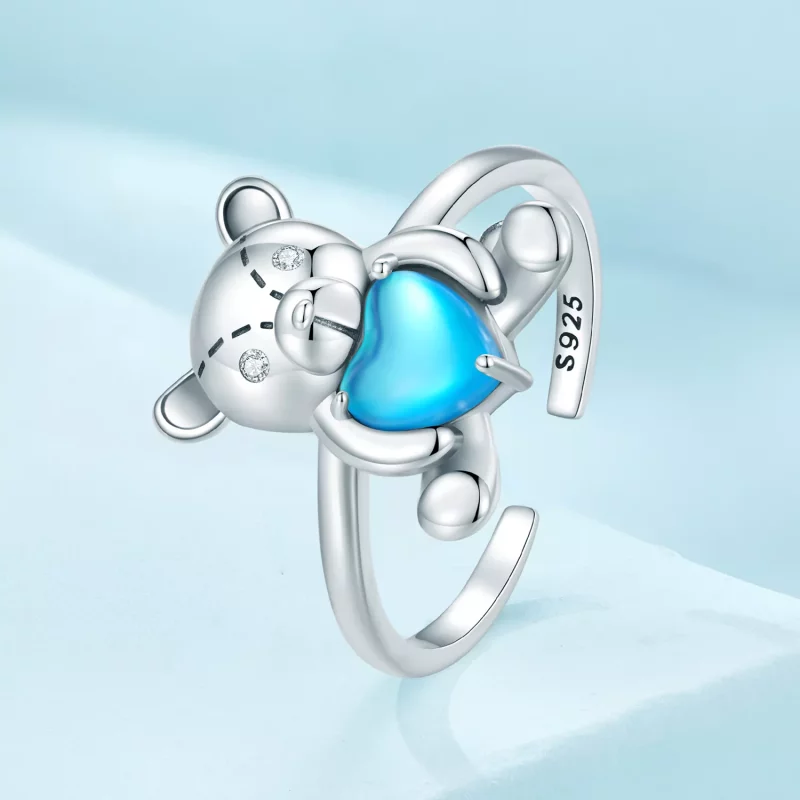 (afbeelding voor) Pandora Stijl Knuffelbeer Opening Ring - SCR921 - Bekijken 2