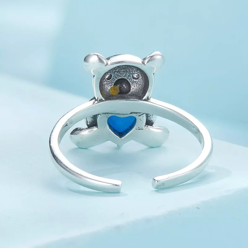 (afbeelding voor) Pandora Stijl Knuffelbeer Opening Ring - SCR921 - Bekijken 4