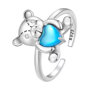Pandora Stijl Knuffelbeer Opening Ring - SCR921 (afbeelding voor) Pandora Stijl Knuffelbeer Opening Ring - SCR921