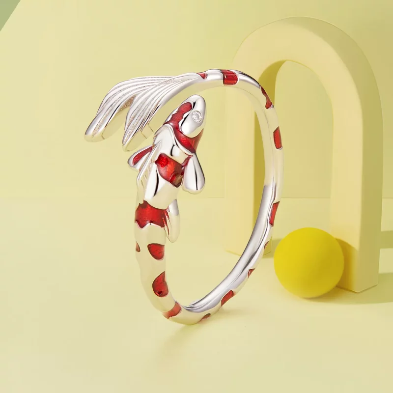 (afbeelding voor) Pandora Stijl Koi Open Ring - BSR474-E - Bekijken 2