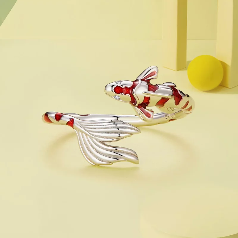 (afbeelding voor) Pandora Stijl Koi Open Ring - BSR474-E - Bekijken 3