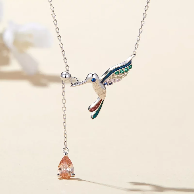 (afbeelding voor) Pandora Stijl Kolibrie Ketting - BSN305 - Bekijken 2