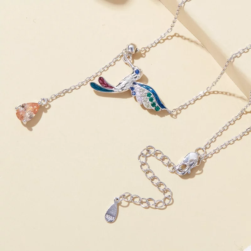 (afbeelding voor) Pandora Stijl Kolibrie Ketting - BSN305 - Bekijken 4