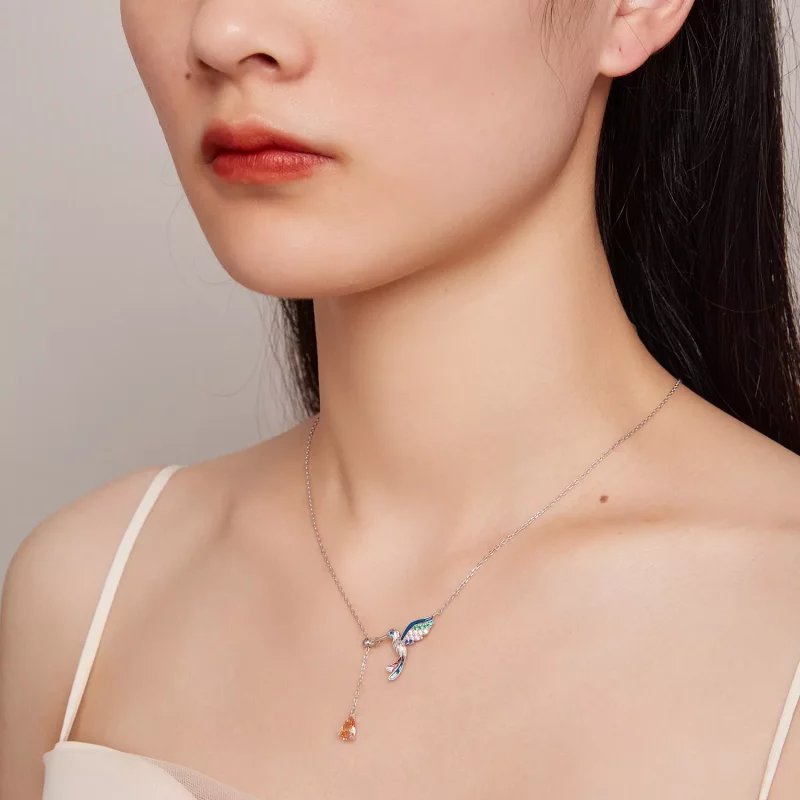 (afbeelding voor) Pandora Stijl Kolibrie Ketting - BSN305 - Bekijken 7
