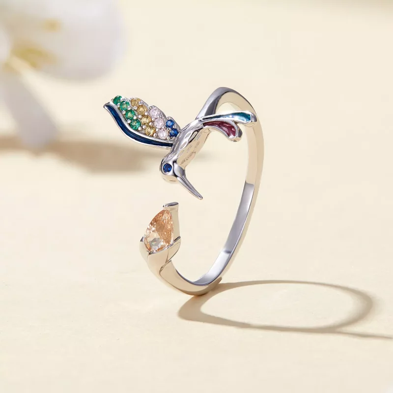 (afbeelding voor) Pandora Stijl Kolibrie Open Ring - BSR391 - Bekijken 2