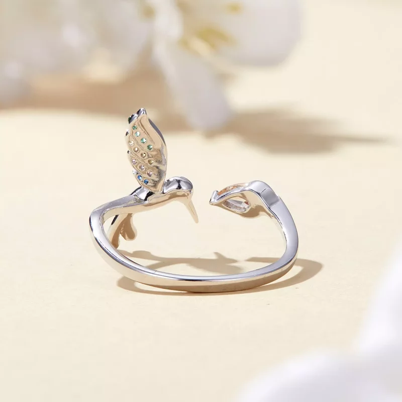 (afbeelding voor) Pandora Stijl Kolibrie Open Ring - BSR391 - Bekijken 4