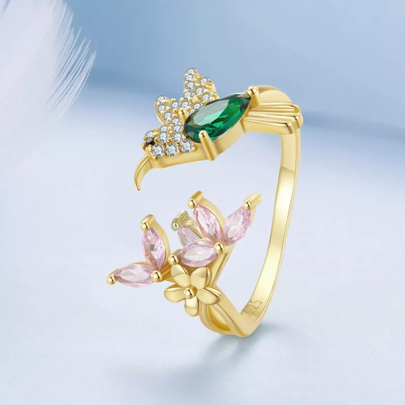 (afbeelding voor) Pandora Stijl Kolibrie's Geschenk - Zilveren Ring S925 - BSR016-B - Bekijken 2