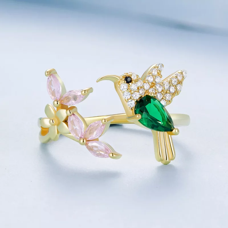 (afbeelding voor) Pandora Stijl Kolibrie's Geschenk - Zilveren Ring S925 - BSR016-B - Bekijken 3