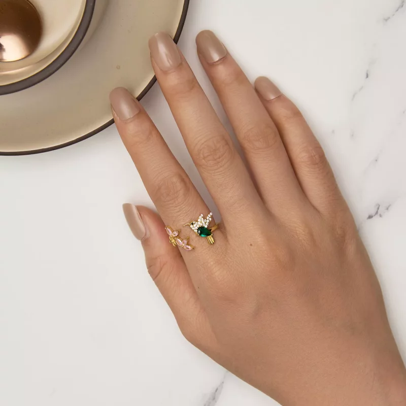 (afbeelding voor) Pandora Stijl Kolibrie's Geschenk - Zilveren Ring S925 - BSR016-B - Bekijken 5