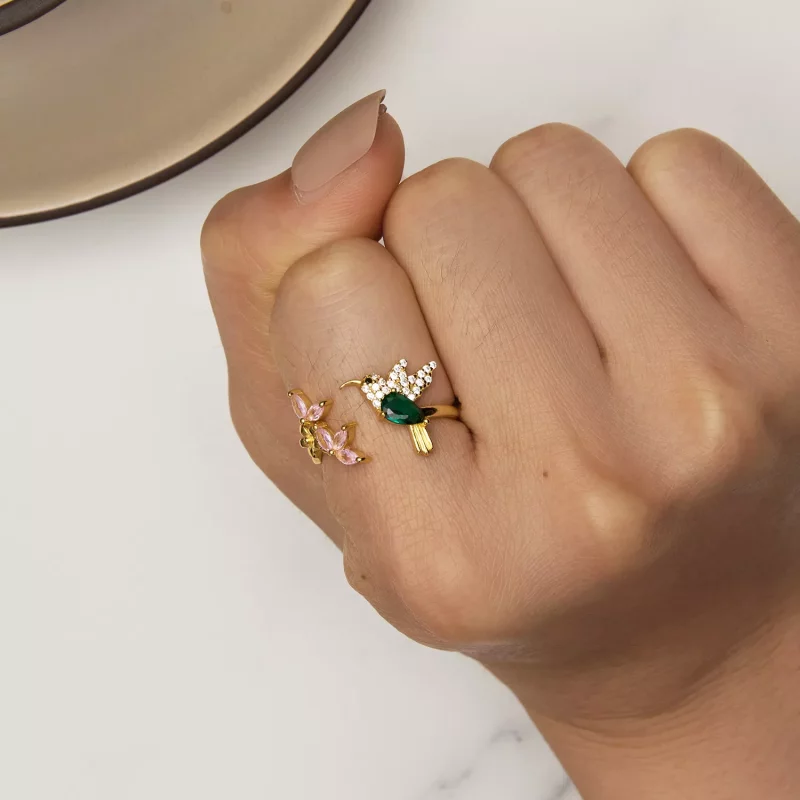 (afbeelding voor) Pandora Stijl Kolibrie's Geschenk - Zilveren Ring S925 - BSR016-B - Bekijken 6