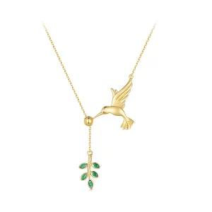 Pandora-stijl Kolibrie's Groeten-925 Zilveren Ketting - SCN217-B (afbeelding voor) Pandora-stijl Kolibrie's Groeten-925 Zilveren Ketting - SCN217-B