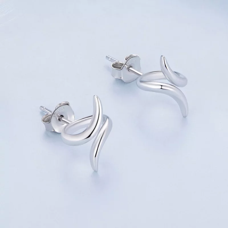(afbeelding voor) Pandora-stijl Koptelefoon Studs Oorbellen - BSE903 - Bekijken 3