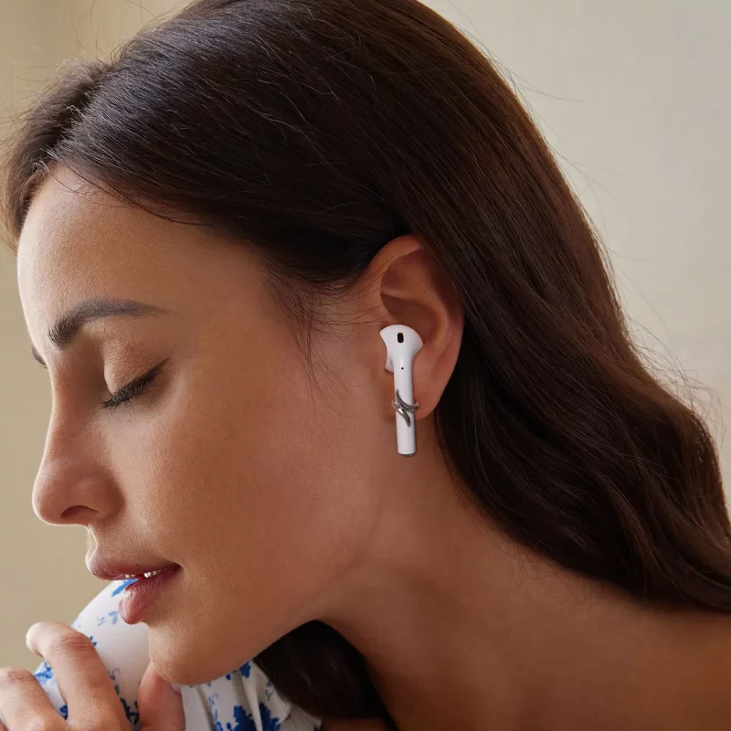 (afbeelding voor) Pandora-stijl Koptelefoon Studs Oorbellen - BSE903 - Bekijken 5