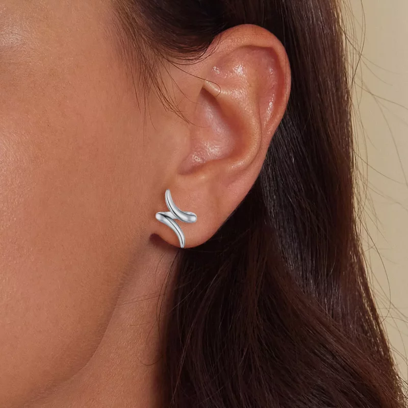 (afbeelding voor) Pandora-stijl Koptelefoon Studs Oorbellen - BSE903 - Bekijken 6