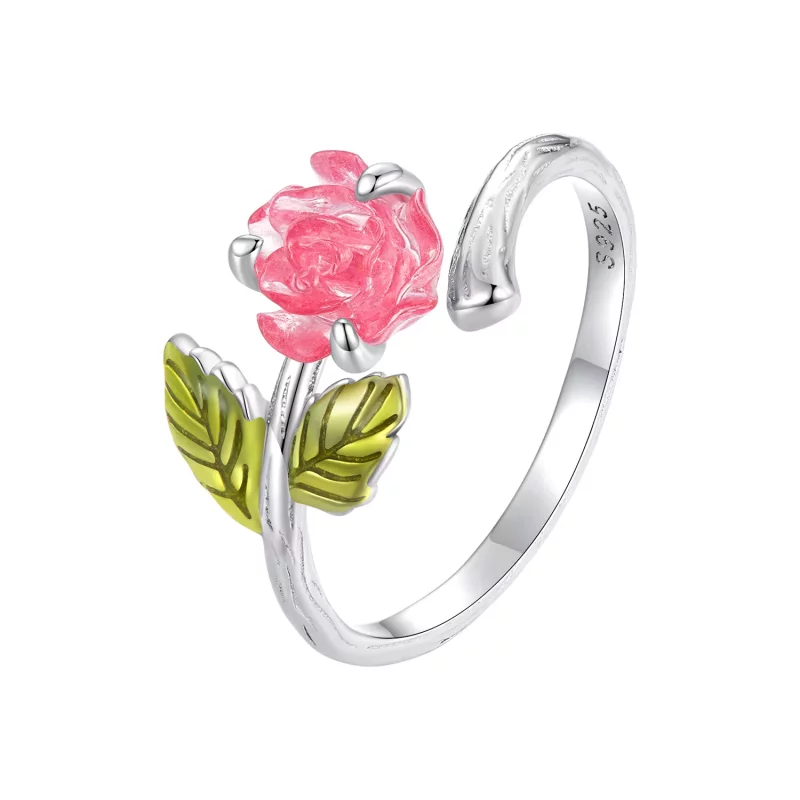 (afbeelding voor) Pandora-stijl Kristallen Roze Open Ring - BSR472-PKE - Bekijken 4