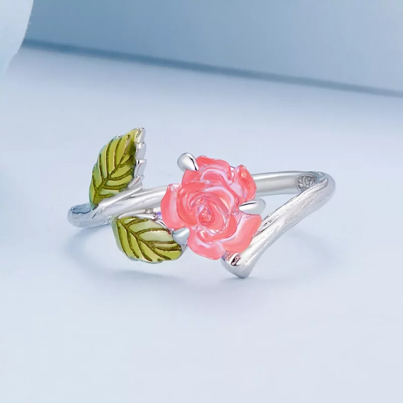 (afbeelding voor) Pandora-stijl Kristallen Roze Open Ring - BSR472-PKE - Bekijken 5