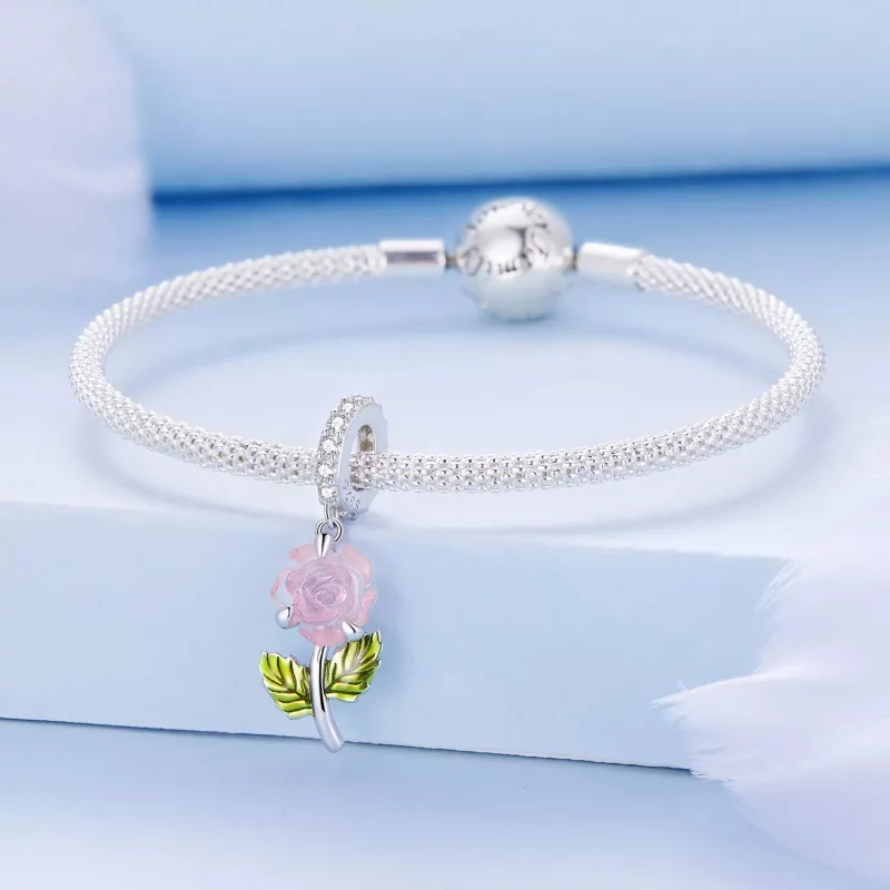 (afbeelding voor) Pandora Stijl Kristallen Rozen Hanger - BSC824 - Bekijken 3