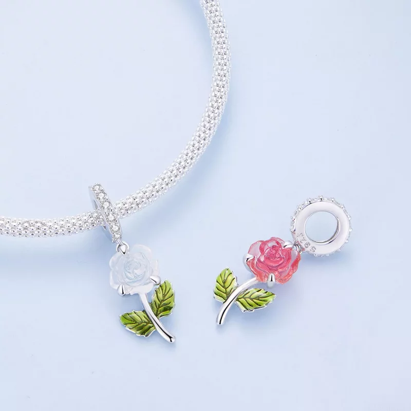 (afbeelding voor) Pandora Stijl Kristallen Rozen Hanger - BSC824 - Bekijken 4