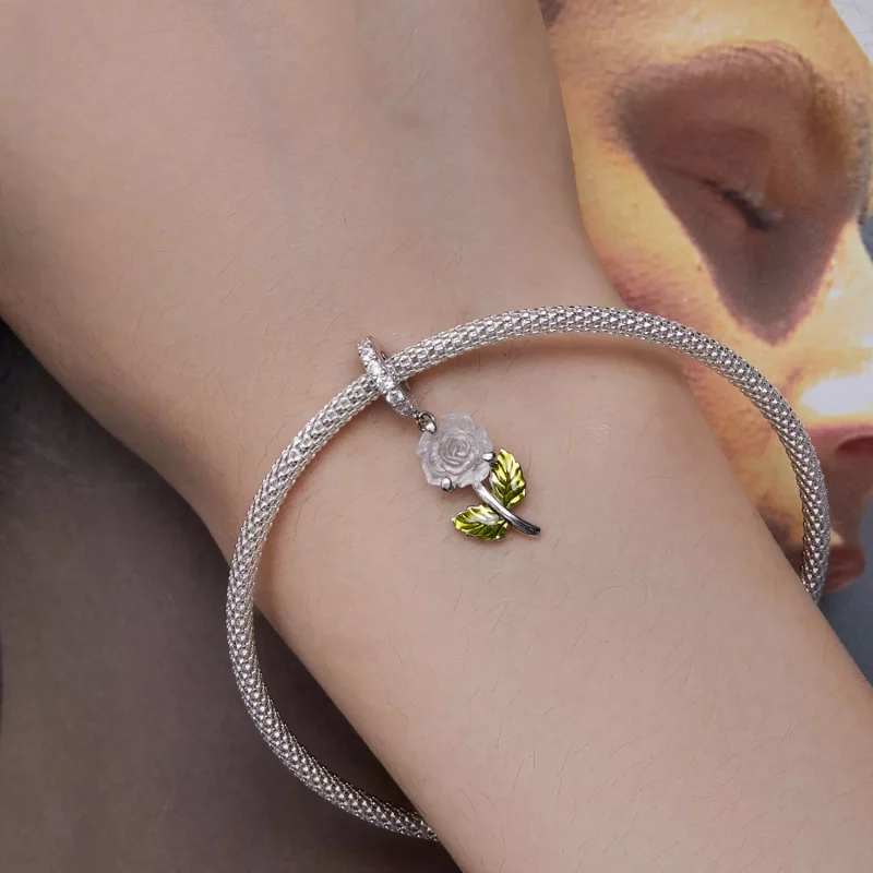 (afbeelding voor) Pandora Stijl Kristallen Rozen Hanger - BSC824 - Bekijken 6