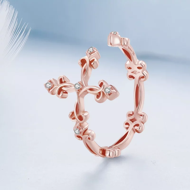 (afbeelding voor) Pandora Stijl Kruis-Zilveren Ring - BSR041-C - Bekijken 2