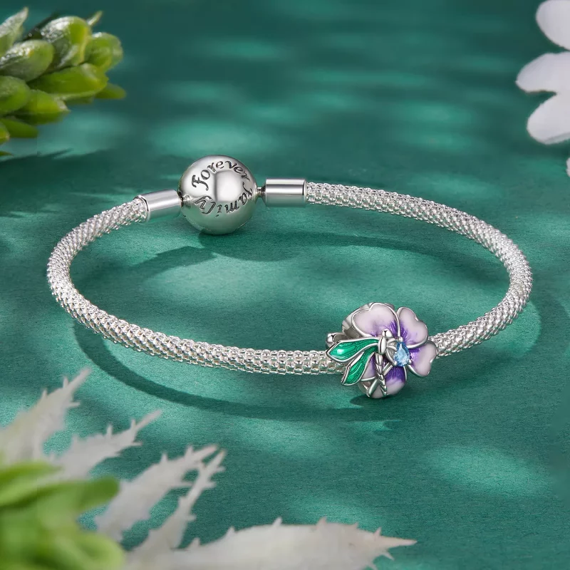 (afbeelding voor) Pandora-stijl Libelle Bloembedel - BSC786 - Bekijken 5