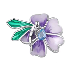 Pandora-stijl Libelle Bloembedel - BSC786 (afbeelding voor) Pandora-stijl Libelle Bloembedel - BSC786